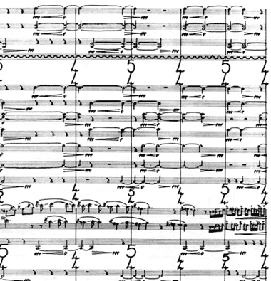 snapshot of score of Nights in Tunisia and Elsewhere